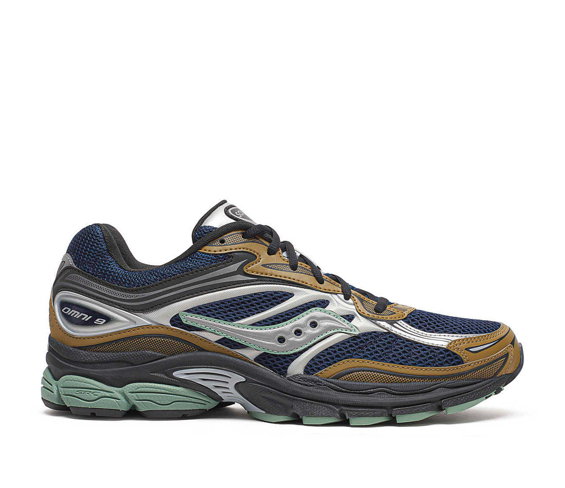 Saucony ProGrid Omni 9 Tomorrow, Meet Yesterday Pack Brown Navy