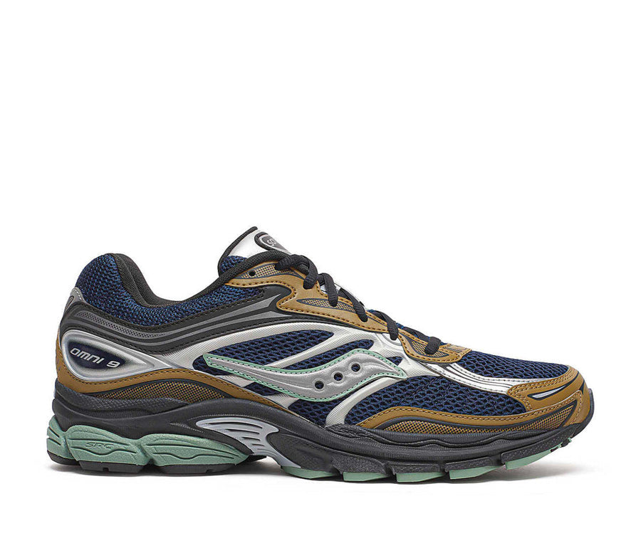 Saucony ProGrid Omni 9 Tomorrow, Meet Yesterday Pack Brown Navy