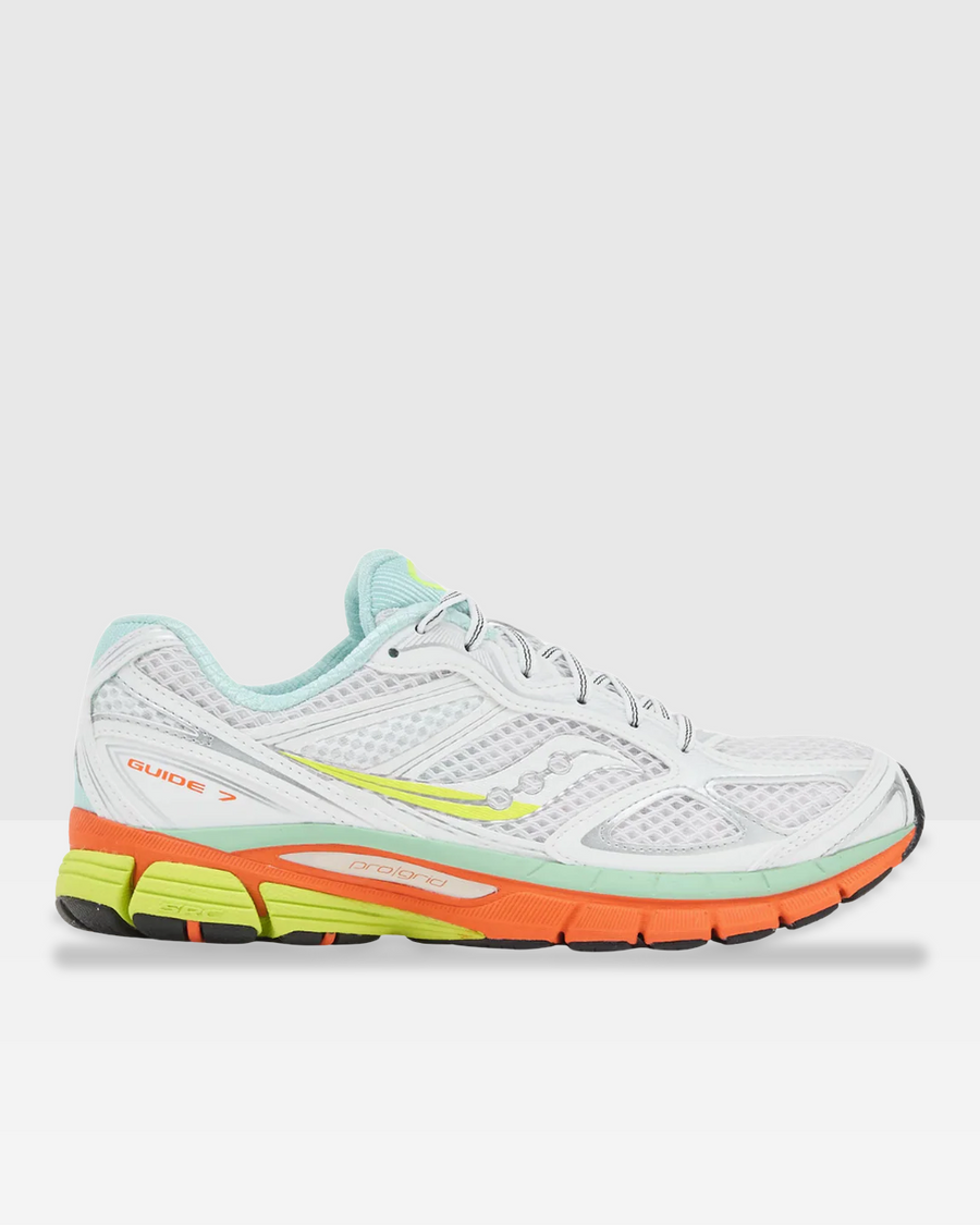 Saucony Progrid Guide 7 - Blanc/Jaune/Orange