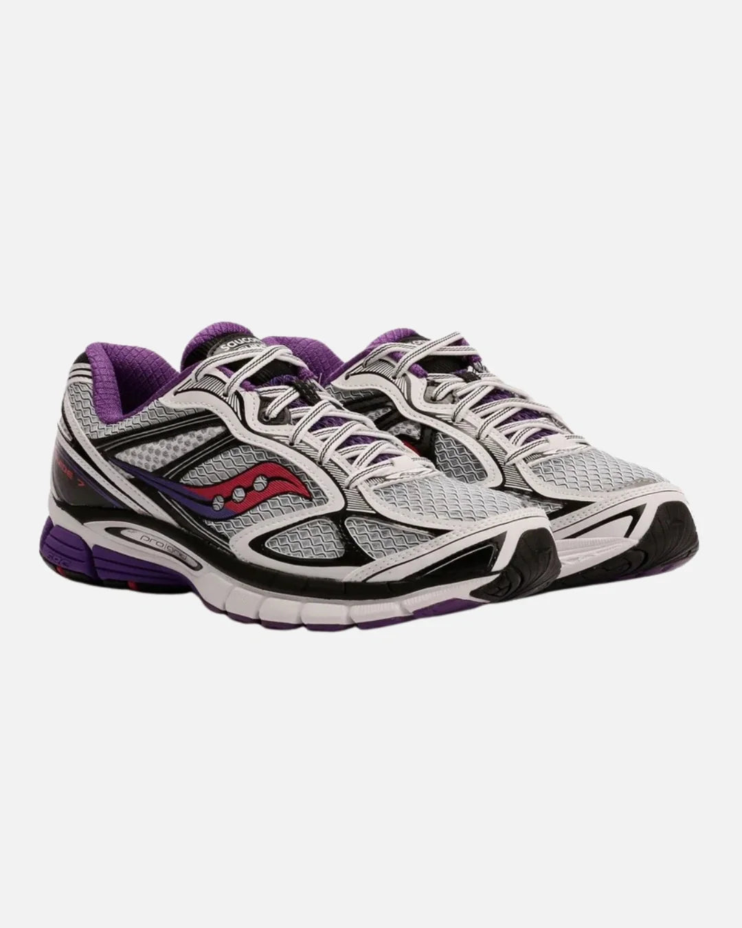 Saucony ProGrid Guide 7 - Gris/Violet/Rouge